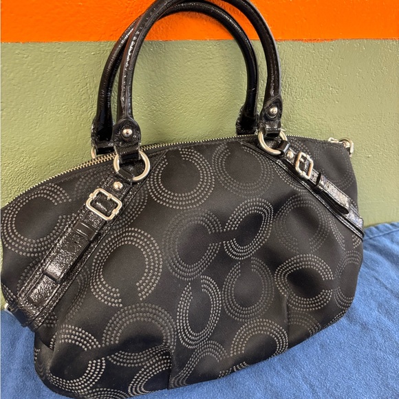 Coach Black Op Art Sophia Purse - Picture 5 of 10